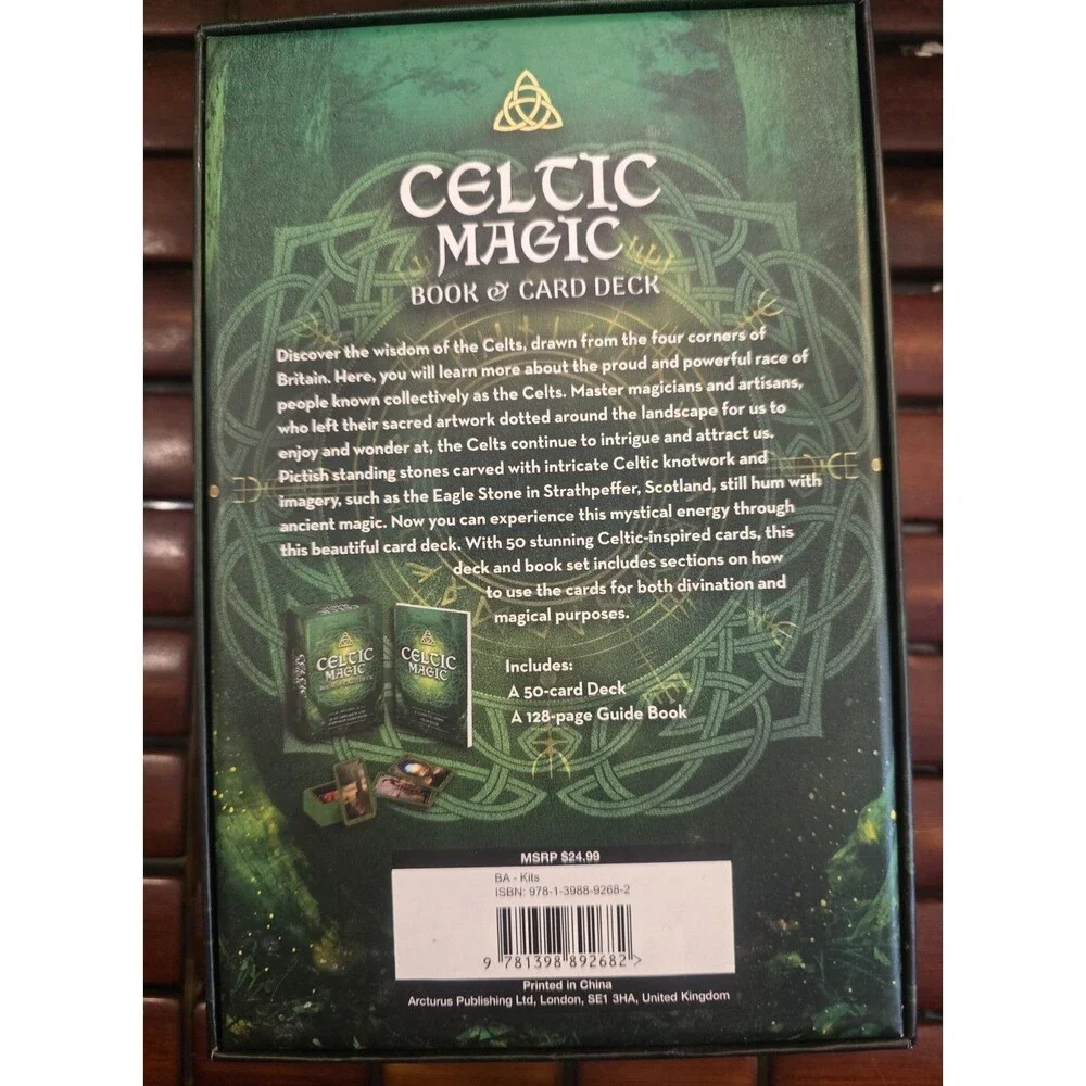 Celtic Magic Guide Book & 50 Card Tarot Oracle Deck Sealed Deck